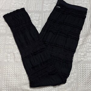 Free People Black Textured Leggings